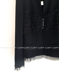 CHANEL 04S Black CC Logo Buttons Wool Jacket Naomi Watts 36 38 シャネル 定番 ブラック ココボタン ウール ジャケット 冠婚葬祭 即発 - TC JAPAN