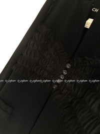 CHANEL 04S Black CC Logo Buttons Wool Jacket Naomi Watts 36 38 シャネル 定番 ブラック ココボタン ウール ジャケット 冠婚葬祭 即発 - TC JAPAN
