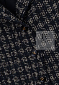 CHANEL 95A Vintage Black Beige Check Wool Tape Ribbon Tweed Jacket CC Button 36 38 シャネル ヴィンテージ ブラック ベージュ チェック 千鳥格子 柄 ウール テープ リボン ツイード ジャケット CCボタン 即発