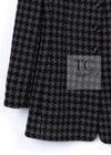 CHANEL 95A Vintage Black Beige Check Wool Tape Ribbon Tweed Jacket CC Button 36 38 シャネル ヴィンテージ ブラック ベージュ チェック 千鳥格子 柄 ウール テープ リボン ツイード ジャケット CCボタン 即発