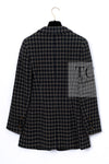 CHANEL 95A Vintage Black Beige Check Wool Tape Ribbon Tweed Jacket CC Button 36 38 シャネル ヴィンテージ ブラック ベージュ チェック 千鳥格子 柄 ウール テープ リボン ツイード ジャケット CCボタン 即発