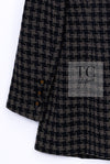 CHANEL 95A Vintage Black Beige Check Wool Tape Ribbon Tweed Jacket CC Button 36 38 シャネル ヴィンテージ ブラック ベージュ チェック 千鳥格子 柄 ウール テープ リボン ツイード ジャケット CCボタン 即発