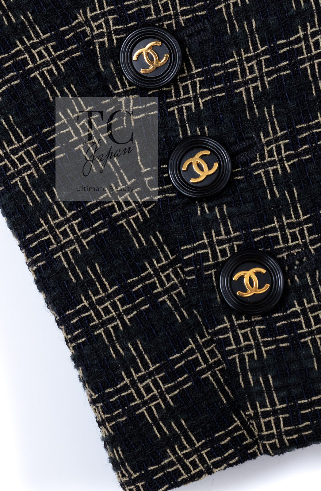 シャネル ジャケット CHANEL 95A ヴィンテージ ブラック ベージュ