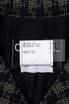 CHANEL 95A Vintage Black Beige Check Wool Tape Ribbon Tweed Jacket CC Button 36 38 シャネル ヴィンテージ ブラック ベージュ チェック 千鳥格子 柄 ウール テープ リボン ツイード ジャケット CCボタン 即発