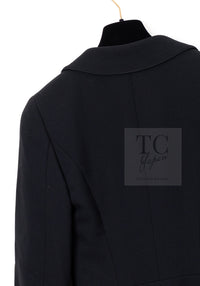 CHANEL 96A Vintage Black Wool Gripoix Jewelry Botton Jacket 34 36 シャネル ヴィンテージ ブラック ウール グリポワ 宝石 ボタン ジャケット 即発