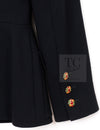 CHANEL 96A Vintage Black Wool Gripoix Jewelry Botton Jacket 34 36 シャネル ヴィンテージ ブラック ウール グリポワ 宝石 ボタン ジャケット 即発