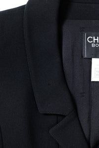CHANEL 96A Vintage Black Wool Gripoix Jewelry Botton Jacket 34 36 シャネル ヴィンテージ ブラック ウール グリポワ 宝石 ボタン ジャケット 即発 - TC JAPAN