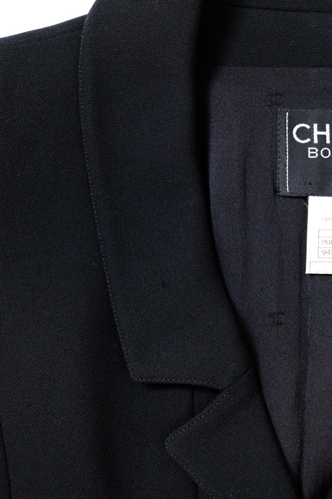 CHANEL 96A Vintage Black Wool Gripoix Jewelry Botton Jacket 34 36 シャネル ヴィンテージ ブラック ウール グリポワ 宝石 ボタン ジャケット 即発 - TC JAPAN