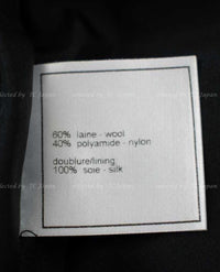 CHANEL 99A Vintage Black Cropped Collarless Jacket 38 40 シャネル ヴィンテージ ブラック ウール混合 ノーカラー ジャケット 即発