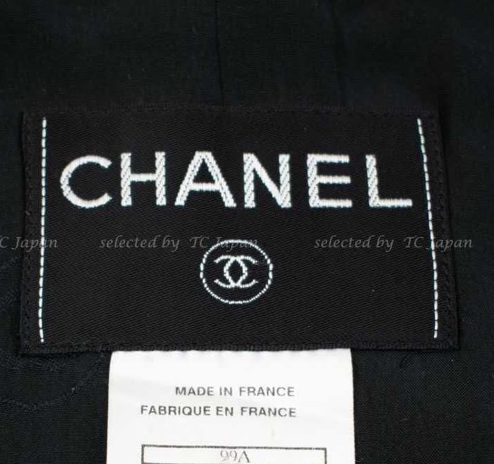 CHANEL 99A Vintage Black Cropped Collarless Jacket 38 40 シャネル ヴィンテージ ブラック ウール混合 ノーカラー ジャケット 即発