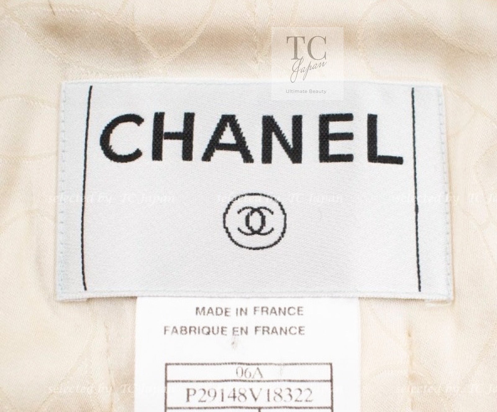 CHANEL 06PF Limited Cream Ivory Trim Wool Silk Tweed Jacket Skirt Suit 36 38 シャネル クリーム ブラック レッド ウール シルク ツイード ジャケット スカート スーツ 即発