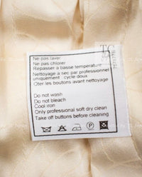 CHANEL 06PF Limited Cream Ivory Trim Wool Silk Tweed Jacket Skirt Suit 36 38 シャネル クリーム ブラック レッド ウール シルク ツイード ジャケット スカート スーツ 即発