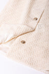 CHANEL 07A Creme Ivory Gold Chain Trim Wool Tweed Jacket Skirt Suit 38 シャネル クリーム アイボリー ゴールド チェーン トリム ウール ツイード ジャケット スカート スーツ 即発