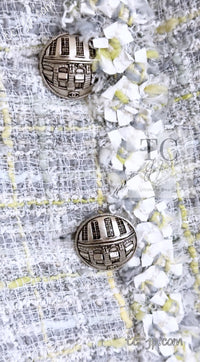 CHANEL 09S Light Gray Mint Cotton Wool Tweed Jacket Skirt Suit 34 シャネル ライト グレー ミント コットン ウール ツイード ジャケット スカート スーツ 即発