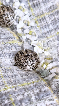 CHANEL 09S Light Gray Mint Cotton Wool Tweed Jacket Skirt Suit 34 シャネル ライト グレー ミント コットン ウール ツイード ジャケット スカート スーツ 即発