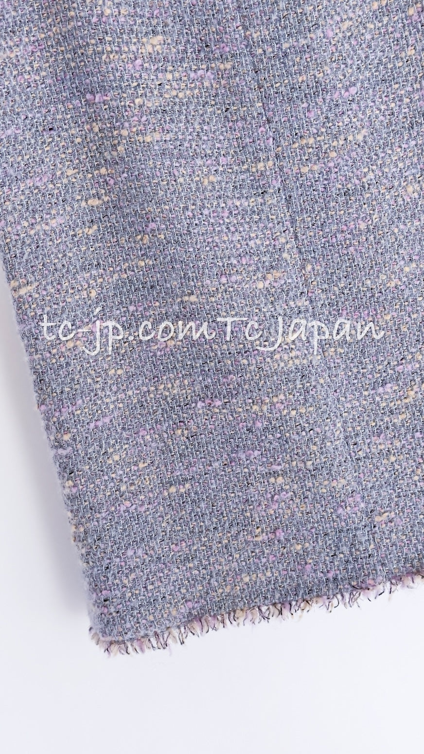 CHANEL 04A Gray Pink Lavender Multi Tweed Skirt 36 シャネル グレー ピンク ラベンダー マルチカラー ツイード スカート 即発