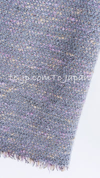 CHANEL 04A Gray Pink Lavender Multi Tweed Skirt 36 シャネル グレー ピンク ラベンダー マルチカラー ツイード スカート 即発