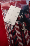 CHANEL 04A Red Tricolore CC Logo Trim Jacket Skirt Suit 34 ② シャネル レッド トリコロール ジャケット スカート スーツ カメリアブローチ付 即発