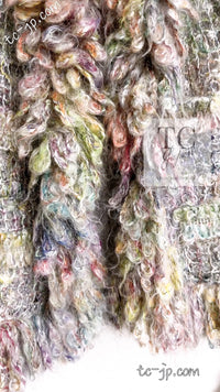 CHANEL 03A Green Multicolor Mohair Wool Jacket 36 38 シャネル グリーン マルチカラー モヘア ウール プードル ジャケット 即発