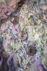 CHANEL 03A Green Multicolor Mohair Wool Jacket 36 38 シャネル グリーン マルチカラー モヘア ウール プードル ジャケット 即発
