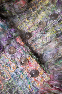 CHANEL 03A Green Multicolor Mohair Wool Jacket 36 38 シャネル グリーン マルチカラー モヘア ウール プードル ジャケット 即発
