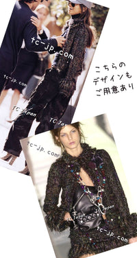 CHANEL 03A Green Multicolor Mohair Wool Jacket 38 シャネル グリーン マルチカラー モヘア ウール プードル ジャケット 即発