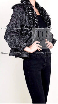 CHANEL 12A Motorcycle Wool Alpaca Tweed Jacket 38 42 シャネル モーターサイクル ウール アルパカ ツイード ジャケット 即発