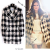 CHANEL 16PF Ivory Black Wool Silk Double Tweed Coat 38 40 シャネル アイボリー ブラック ウール シルク チェック ツイード コート メンズも！即発