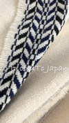 CHANEL 04A Ivory Black Wool 100% Tweed Coat 38 シャネル アイボリー ブラック ウール100% ツイード コート 即発