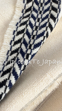 CHANEL 04A Ivory Black Wool 100% Tweed Coat 38 シャネル アイボリー ブラック ウール100% ツイード コート 即発