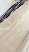 CHANEL 04A Ivory Black Wool 100% Tweed Coat 38 シャネル アイボリー ブラック ウール100% ツイード コート 即発