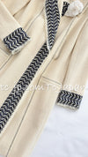 CHANEL 04A Ivory Black Wool 100% Tweed Coat 38 シャネル アイボリー ブラック ウール100% ツイード コート 即発