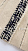 CHANEL 04A Ivory Black Wool 100% Tweed Coat 38 シャネル アイボリー ブラック ウール100% ツイード コート 即発