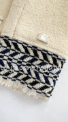 CHANEL 04A Ivory Black Wool 100% Tweed Coat 38 シャネル アイボリー ブラック ウール100% ツイード コート 即発