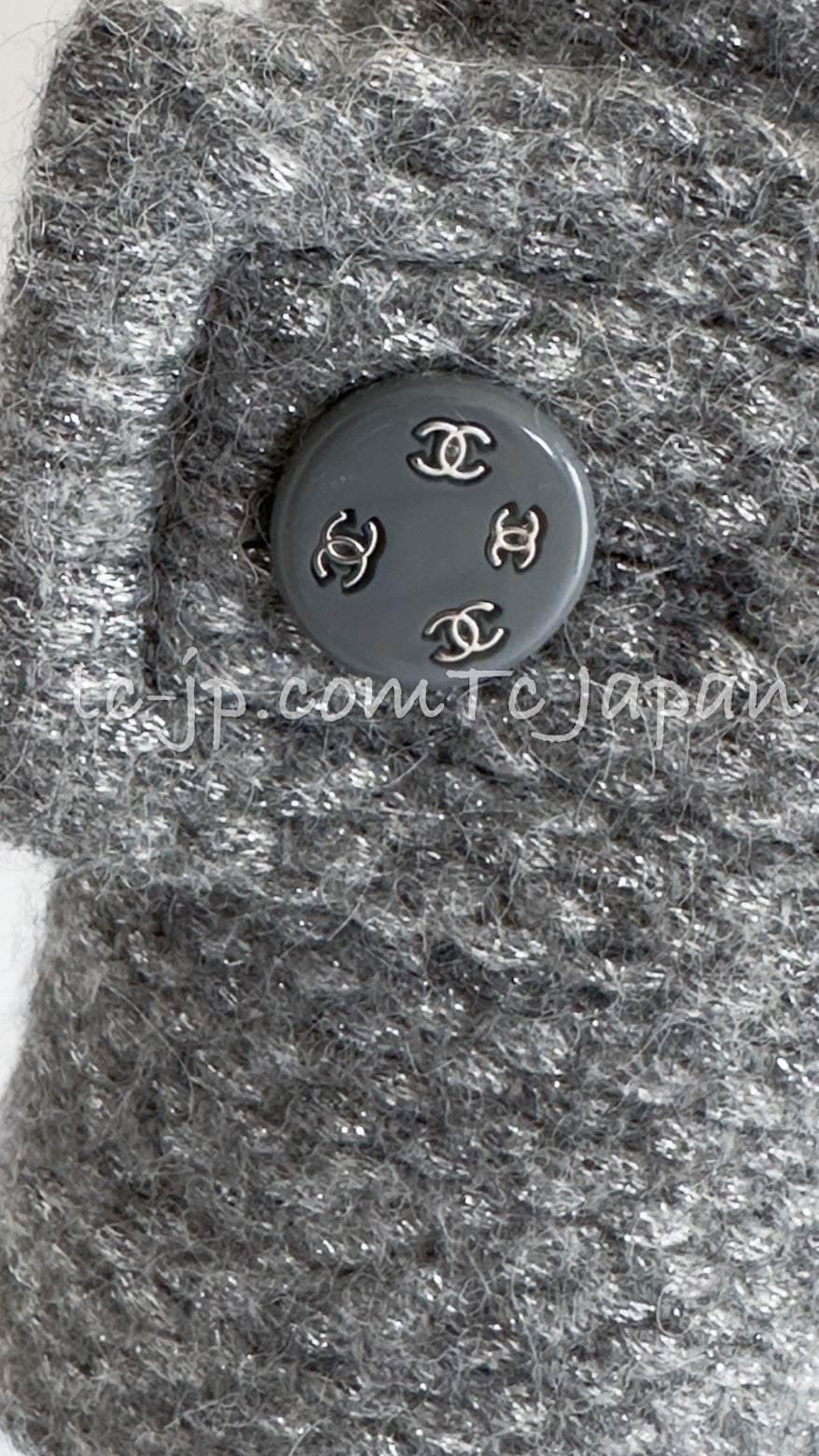 CHANEL 21B Gray Silver Wool Alpaca Blouson Duffel Coat 36 38 42 44 46 シャネル グレー シルバー ウール アルパカ ブルゾン ダッフル コート 即発 - TC JAPAN