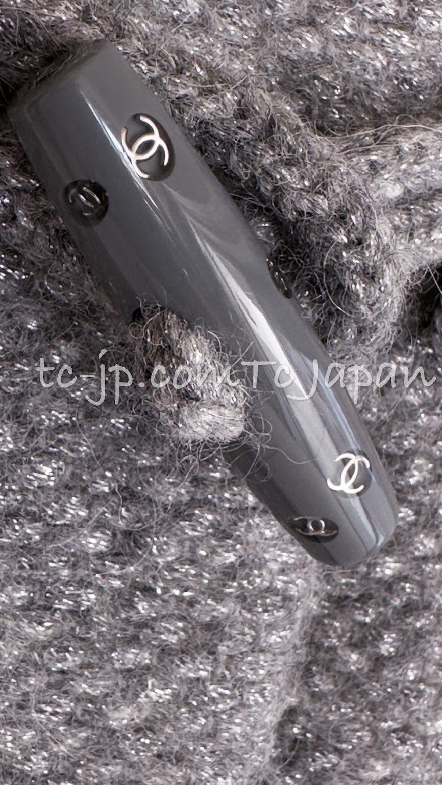 CHANEL 21B Gray Silver Wool Alpaca Blouson Duffel Coat 36 38 42 44 46 シャネル グレー シルバー ウール アルパカ ブルゾン ダッフル コート 即発 - TC JAPAN