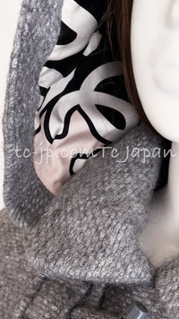 CHANEL 21B Gray Silver Wool Alpaca Blouson Duffel Coat 36 38 42 44 46 シャネル グレー シルバー ウール アルパカ ブルゾン ダッフル コート 即発 - TC JAPAN
