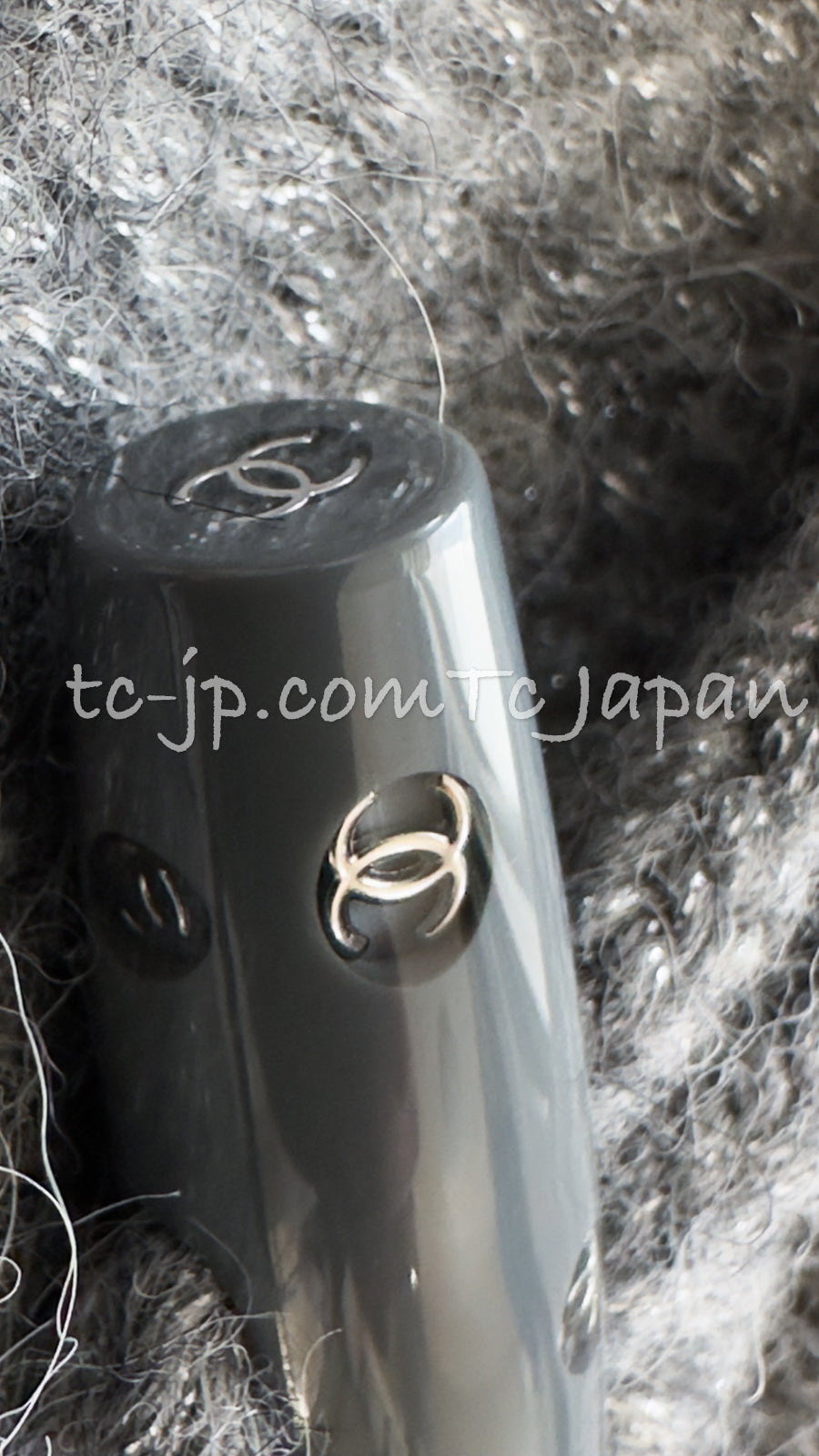 CHANEL 21B Gray Silver Wool Alpaca Blouson Duffel Coat 36 38 42 44 46 シャネル グレー シルバー ウール アルパカ ブルゾン ダッフル コート 即発 - TC JAPAN