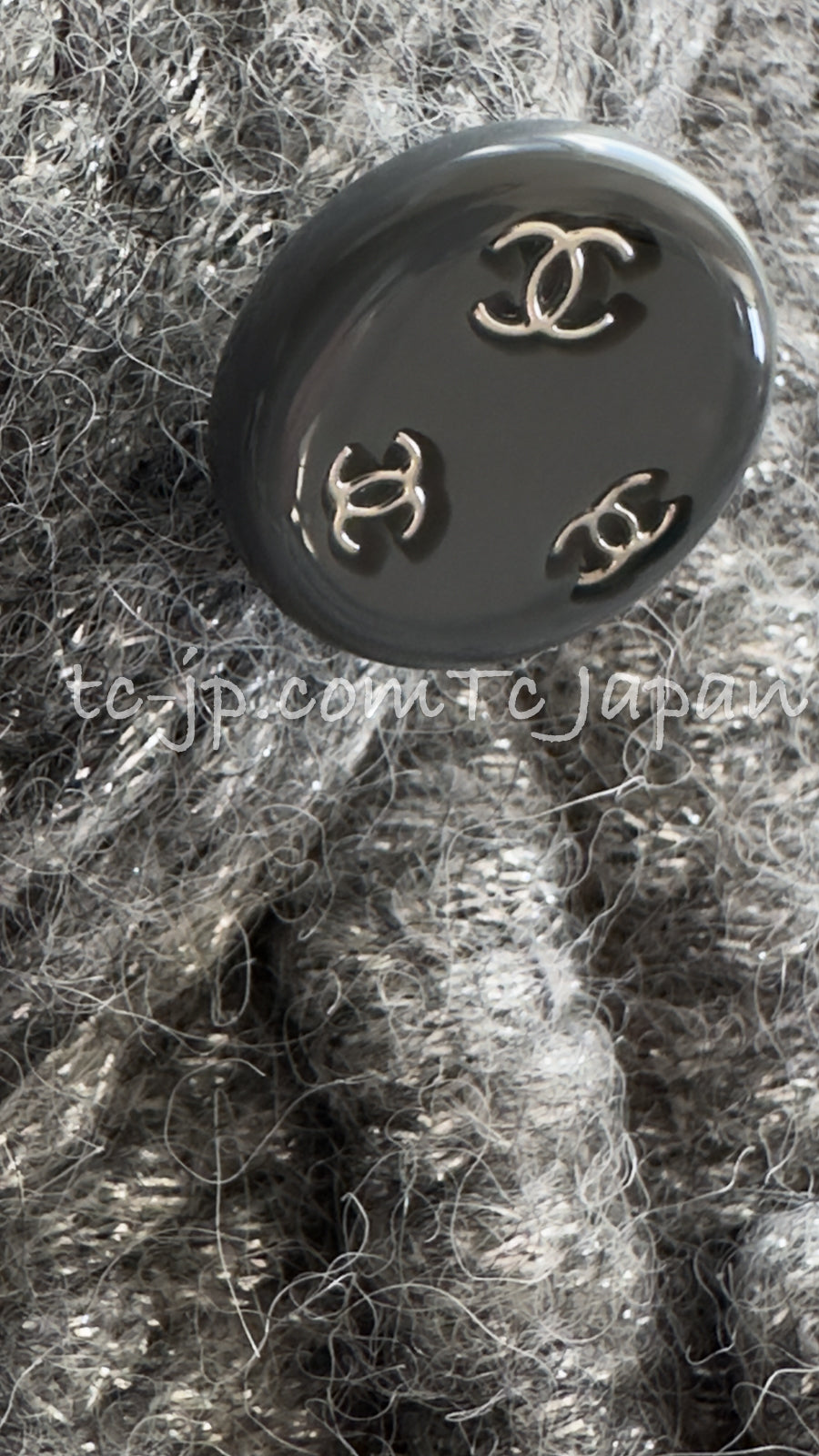 CHANEL 21B Gray Silver Wool Alpaca Blouson Duffel Coat 36 38 42 44 46 シャネル グレー シルバー ウール アルパカ ブルゾン ダッフル コート 即発 - TC JAPAN