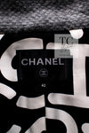 CHANEL 21B Gray Silver Wool Alpaca Blouson Duffel Coat 36 38 42 44 46 シャネル グレー シルバー ウール アルパカ ブルゾン ダッフル コート 即発