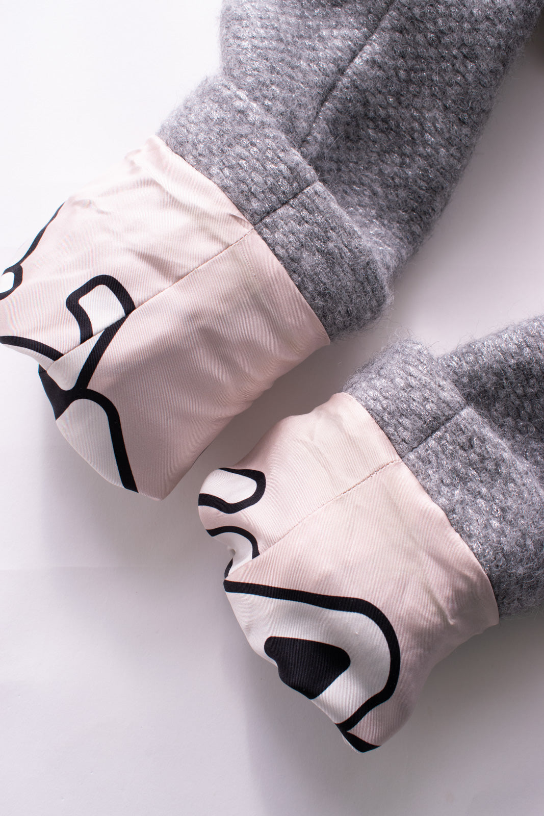 CHANEL 21B Gray Silver Wool Alpaca Blouson Duffel Coat 36 38 42 44 46 シャネル グレー シルバー ウール アルパカ ブルゾン ダッフル コート 即発