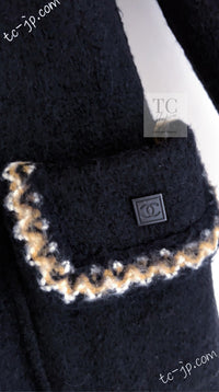 CHANEL 06A Black Zipper CC Logo Wool Alpaca Coat 36 シャネル ブラック ジッパー CCロゴ ウール アルパカ コート 即発