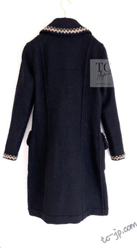 CHANEL 06A Black Zipper CC Logo Wool Alpaca Coat 36 シャネル ブラック ジッパー CCロゴ ウール アルパカ コート 即発