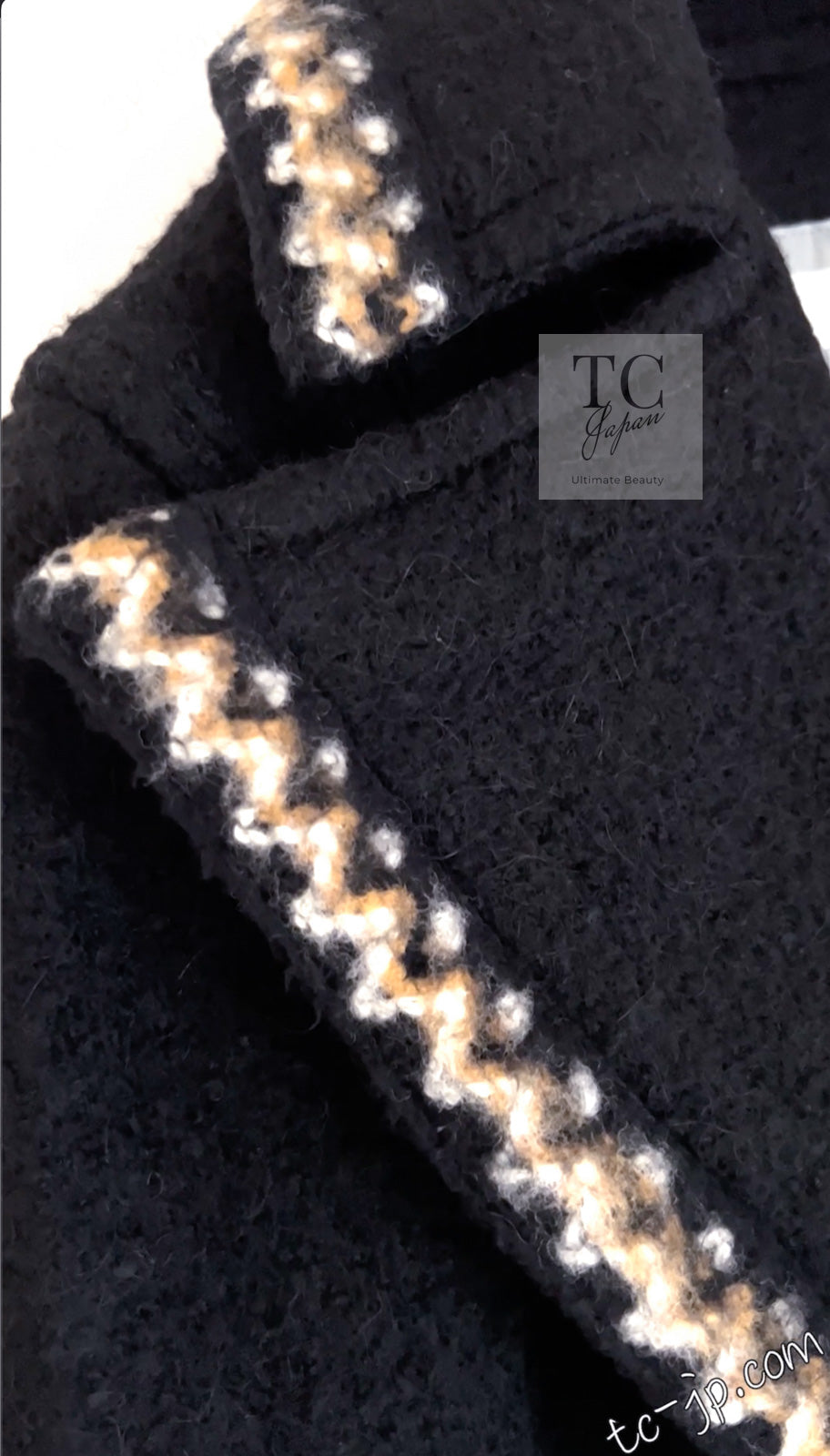 CHANEL 06A Black Zipper CC Logo Wool Alpaca Coat 36 シャネル ブラック ジッパー CCロゴ ウール アルパカ コート 即発