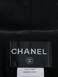 CHANEL 11PF Black Stand Collar Wool Cashmere Gripox Button Coat 38 シャネル ブラック スタンドカラー ウール カシミヤ グリポワ 宝石 ボタン コート 即発