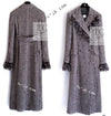 CHANEL 08PF $14K Pink Wool Demi Couture Tweed Coat 38 シャネル ピンク ウール デミ クチュール ツイード ロング コート 即発