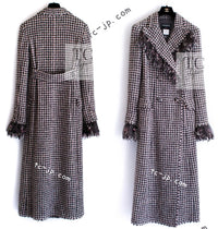 CHANEL 08PF $14K Pink Wool Demi Couture Tweed Coat 38 シャネル ピンク ウール デミ クチュール ツイード ロング コート 即発