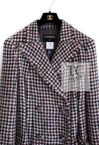 CHANEL 08PF $14K Pink Wool Demi Couture Tweed Coat 38 シャネル ピンク ウール デミ クチュール ツイード ロング コート 即発