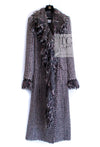CHANEL 08PF $14K Pink Wool Demi Couture Tweed Coat 38 シャネル ピンク ウール デミ クチュール ツイード ロング コート 即発