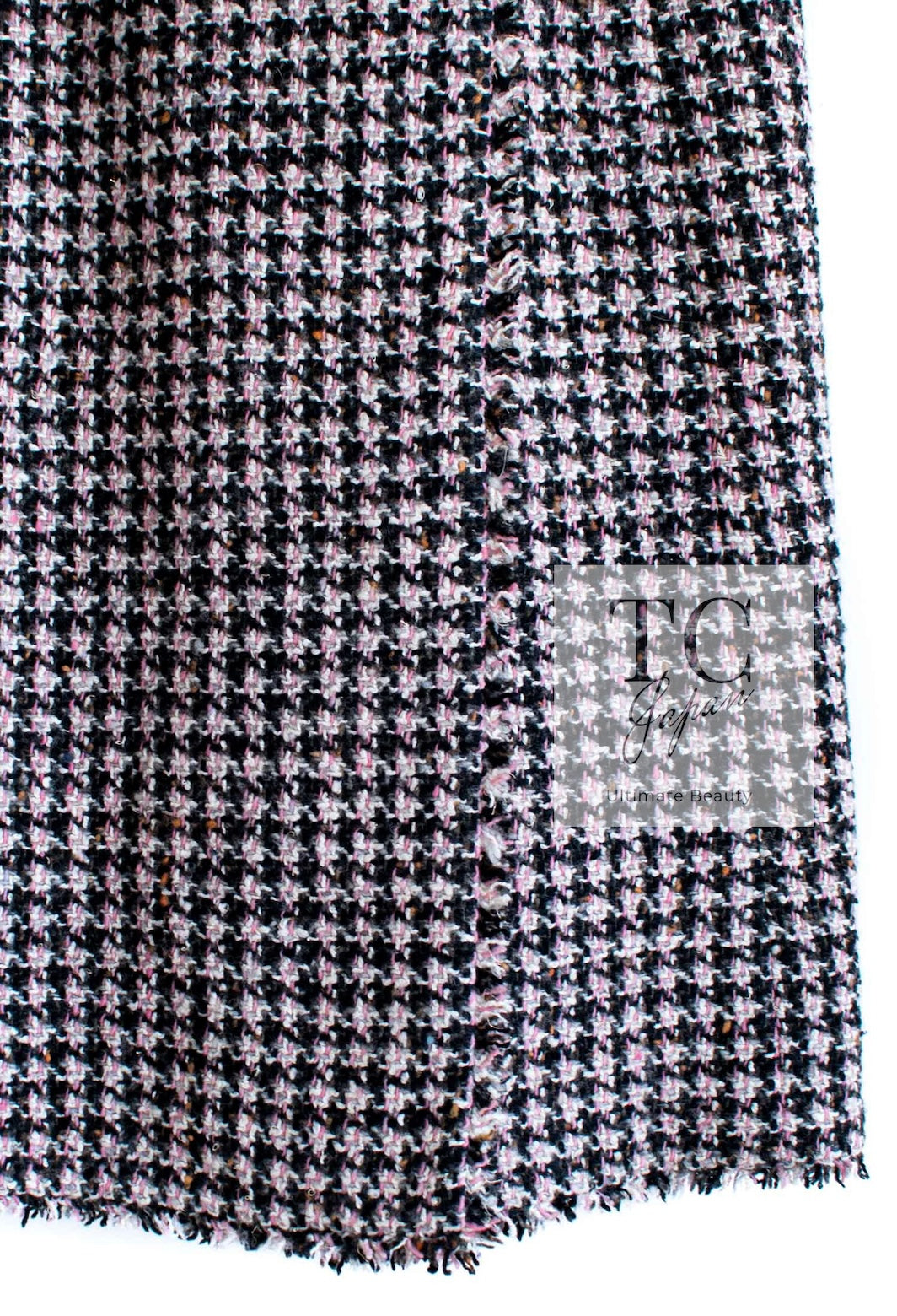 CHANEL 08PF $14K Pink Wool Demi Couture Tweed Coat 38 シャネル ピンク ウール デミ クチュール ツイード ロング コート 即発